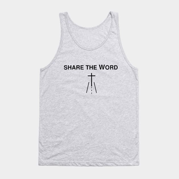 "Share the Word" - Pseudo-Cycling Christian Witness Tank Top by ChristianInk